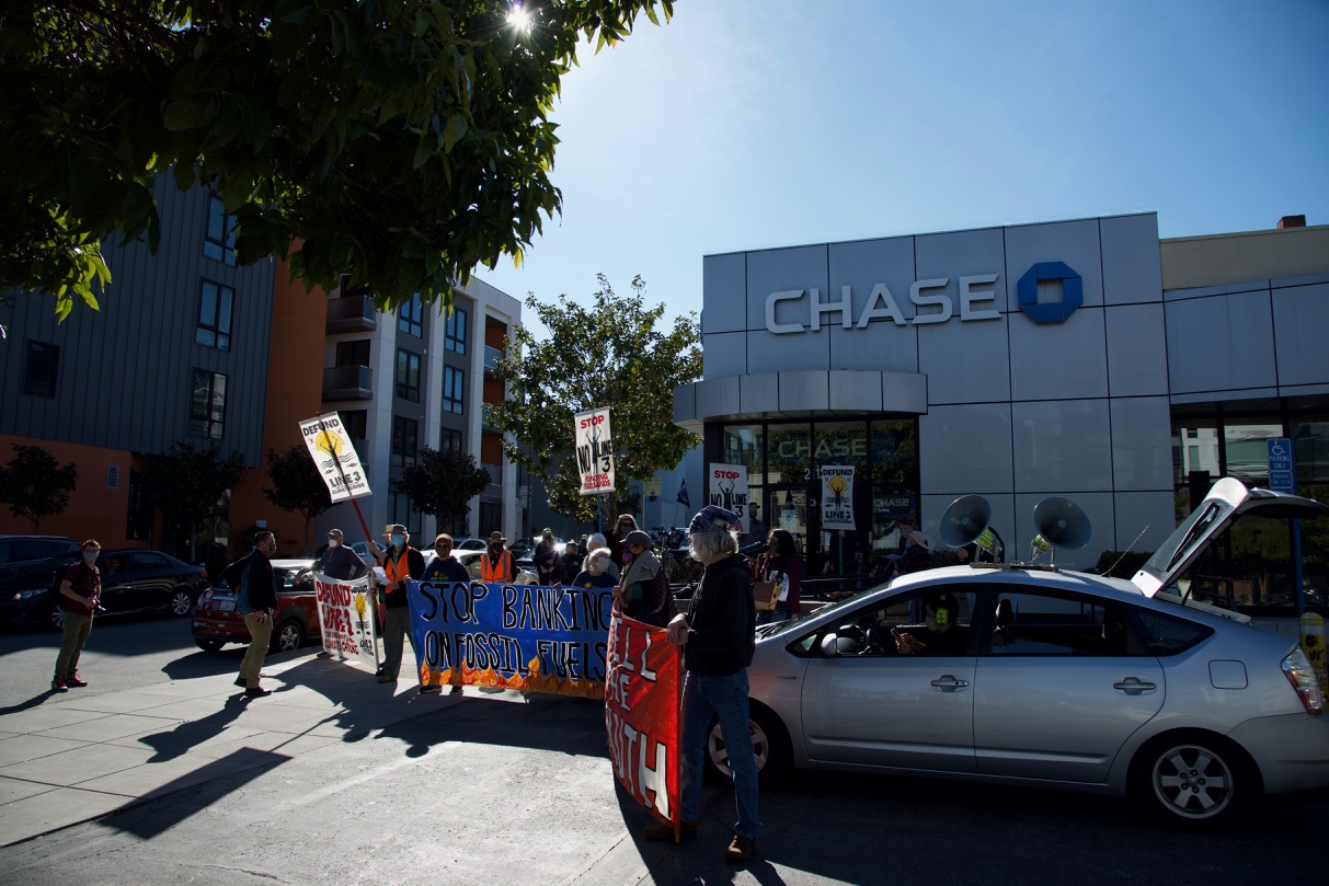 XRSFBay Confront Chase Bank in Solidarity with 'Stop Line 3' Indigenous Water Protectors in Minnesota:March 11th, 2021